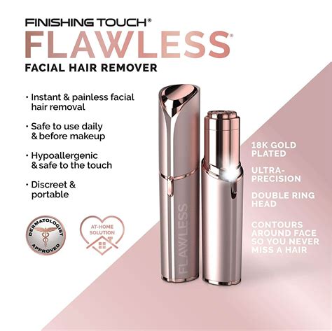 flawless mini hair remover blue dior|painless flawless facial hair remover.